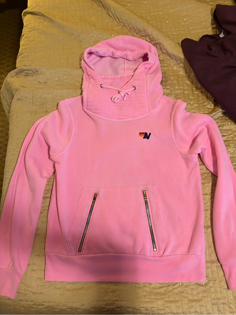 Aviator Nation Pink Fleece-Lined Hoodie